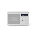 Altavoz inalámbrico de plástico reciclado con pantalla LCD 15W color plateado vista frontal
