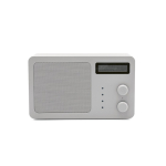 Altavoz inalámbrico de plástico reciclado con pantalla LCD 15W color plateado