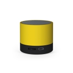 Altavoz portátil de plástico reciclado con batería de 300 mAh color amarillo