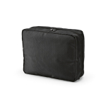 Neceser organizador de viaje de poliéster reciclado con gancho 4,5L color negro