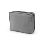 Neceser organizador de viaje de poliéster reciclado con gancho 4,5L color gris