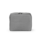 Neceser organizador de viaje de poliéster reciclado con gancho 4,5L color gris vista trasera