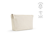 Neceser de algodón reciclado con compartimento amplio 320 g/m2 color natural
