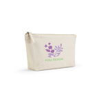 Neceser de algodón reciclado con compartimento amplio 320 g/m2 color natural