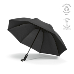 Paraguas plegable reversible de plástico reciclado automático ø101,5 color negro