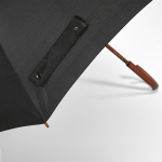 Paraguas elegante de madera con apertura automática antiviento ø122 color negro octava vista