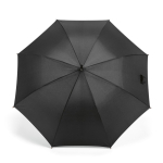 Paraguas elegante de madera con apertura automática antiviento ø122 color negro vista frontal