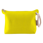 Neceser de algodón reciclado con asa gruesa de cuerda 300 g/m2 color amarillo primera vista