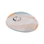 Alfombrilla para ratón en forma ovalada apta para sublimación color blanco tercera vista