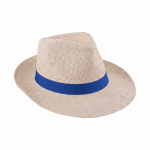 Sombrero de papel en color natural con cinta personalizable color natural quinta vista