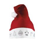 Gorro navideño para niños con dibujos y 4 ceras para colorear color rojo primera vista
