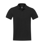 Polo unisex de algodón y poliéster reciclado 200 g/m2 Elevate NXT color negro segunda vista frontal