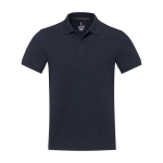 Polo unisex de algodón y poliéster reciclado 200 g/m2 Elevate NXT color azul marino segunda vista frontal