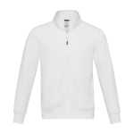 Jersey unisex de algodón y poliéster reciclados 320 g/m2 Elevate NXT color blanco segunda vista frontal