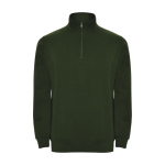 Sudadera de algodón y poliéster con media cremallera 280 g/m2 Roly color verde botella
