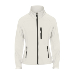 Chaqueta softshell para mujer de poliéster y elastano 300 g/m2 Roly color blanco roto