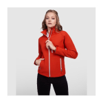 Chaqueta softshell para mujer de poliéster y elastano 300 g/m2 Roly color blanco roto imagen de estilo de vida