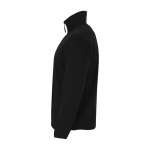 Chaqueta polar personalizada con cuello alto para hombre 300 g/m2 Roly color negro vista lateral