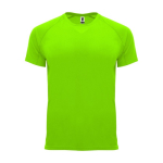 Camiseta técnica de poliéster 100% para hombre 135 g/m2 Roly color verde fluorescente