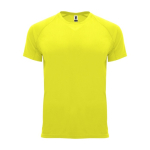 Camiseta técnica de poliéster 100% para hombre 135 g/m2 Roly color amarillo fluorescente