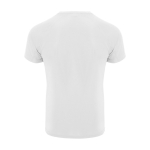 Camiseta técnica de poliéster 100% para niños 135 g/m2 Roly color blanco segunda vista trasera