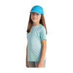 Camiseta técnica de poliéster 100% para niños 135 g/m2 Roly color naranja fluorescente imagen de estilo de vida