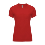 Camiseta técnica de poliéster 100% para mujer 135 g/m2 Roly color rojo