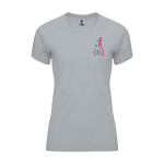 Camiseta técnica de poliéster 100% para mujer 135 g/m2 Roly color gris vista impresión serigrafía