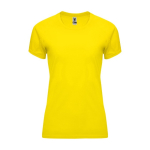 Camiseta técnica de poliéster 100% para mujer 135 g/m2 Roly color amarillo