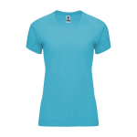 Camiseta técnica de poliéster 100% para mujer 135 g/m2 Roly color turquesa