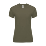 Camiseta técnica de poliéster 100% para mujer 135 g/m2 Roly color verde militar