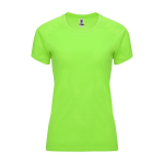 Camiseta técnica de poliéster 100% para mujer 135 g/m2 Roly color verde fluorescente