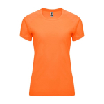 Camiseta técnica de poliéster 100% para mujer 135 g/m2 Roly color naranja fluorescente