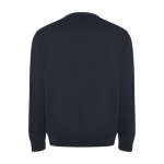 Jersey unisex de algodón orgánico y poliéster reciclado 300 g/m2 Roly color azul marino segunda vista trasera