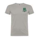 Camiseta con logo de algodón en punto para hombre 155 g/m2 Roly Beagle color gris vista impresión serigrafía