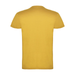 Camiseta con logo de algodón en punto para hombre 155 g/m2 Roly Beagle color amarillo oscuro segunda vista trasera
