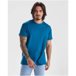 Camiseta con logo de algodón en punto para hombre 155 g/m2 Roly color azul pastel imagen de estilo de vida