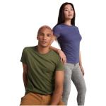 Camiseta con logo de algodón en punto para hombre 155 g/m2 Roly color azul pastel