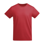 Camiseta de algodón orgánico de punto para hombre 175 g/m2 Roly color rojo