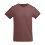 Camiseta de algodón orgánico de punto para hombre 175 g/m2 Roly color marrón grisáceo