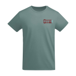 Camiseta de algodón orgánico de punto para hombre 175 g/m2 Roly color azul grisáceo vista impresión serigrafía