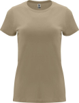 Camiseta de 100% algodón en punto para mujer 170 g/m2 Roly color arena