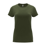 Camiseta de 100% algodón en punto para mujer 170 g/m2 Roly color verde oscuro