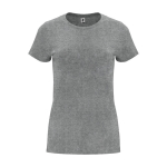 Camiseta de 100% algodón en punto para mujer 170 g/m2 Roly color gris claro jaspeado