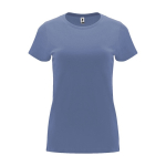 Camiseta de 100% algodón en punto para mujer 170 g/m2 Roly color azul vaquero