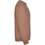 Jersey unisex de algodón y poliéster en punto 280 g/m2 Roly color marrón segunda vista lateral