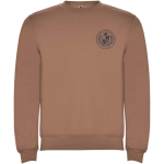 Jersey unisex de algodón y poliéster en punto 280 g/m2 Roly color marrón vista impresión serigrafía