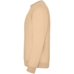 Jersey unisex de algodón y poliéster en punto 280 g/m2 Roly color beige vista lateral