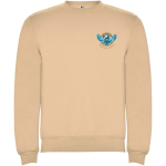 Jersey unisex de algodón y poliéster en punto 280 g/m2 Roly color beige vista impresión serigrafía