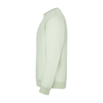 Jersey unisex de algodón y poliéster en punto 280 g/m2 Roly color verde suave vista lateral